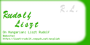 rudolf liszt business card